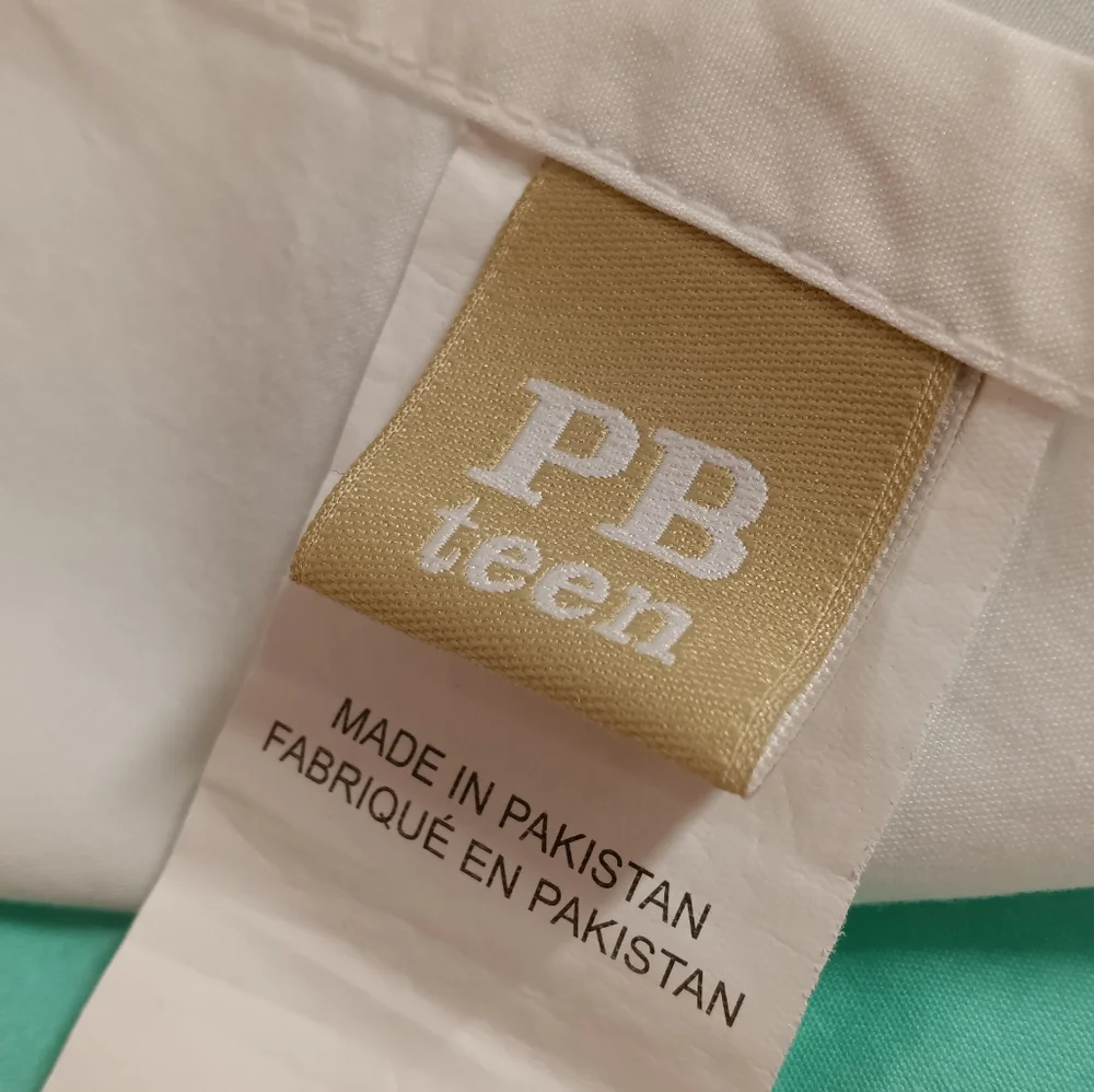PBTeen Pottery Barn Rugby Stripe Queen Flat Sheet